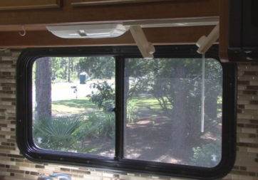 Privacy and safety glass upgrade for a motorhome