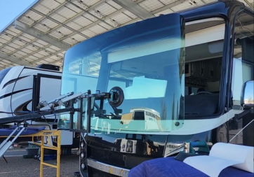 Panoramic motorhome windscreen installation in Tauranga